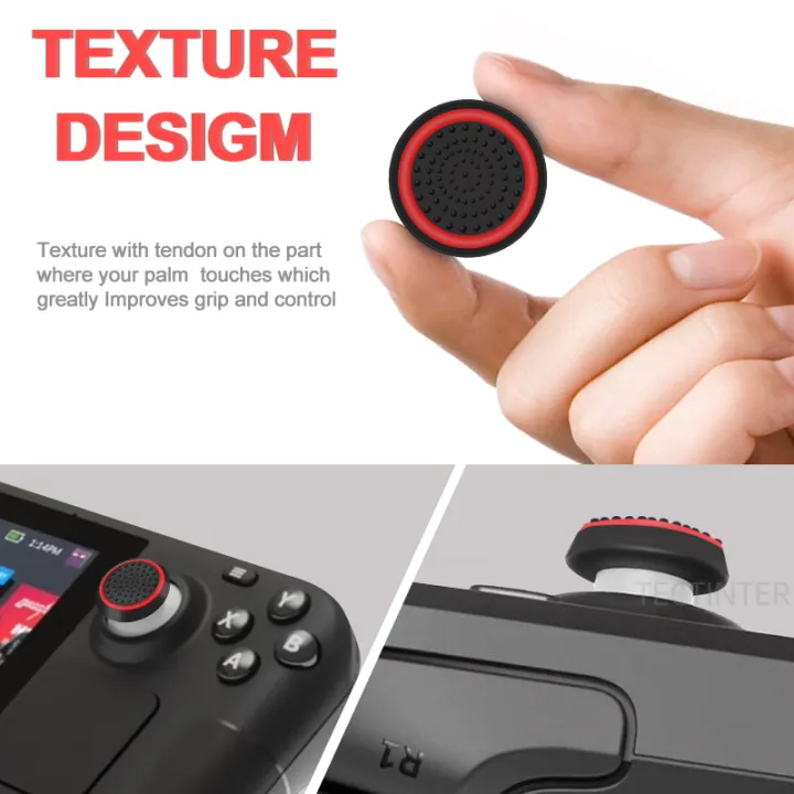 4pcs%20Silicone%20Analog%20ThumbStick%20Grip%20Caps%20Cover%20For%20PS5/PS4/PS3/Switch%202%20Accessories%20For%20Steam%20Deck/Xbox%20One/Xbox%20360%20Controller%20-%20Image%204
