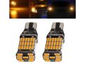 T10 W5W Car Parking Lights  - Amber/Orange - 45 Smd - Canbus - 1Pair. 