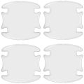 4Pcs Car Door Handle Bowl Scratch Protective Sticker Silver Carbon Fiber Car Door Handle Wrist Protector Exterior Accessories.
