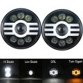 for Nissan Patrol Y60 Hummer H1&H2 Lada 4X4 7inch LED Headlight DRL For Jeep Wrangler TJ JK LJ CJ 7inch for Land Rover Defender.
