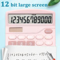12 Digit Dual Power Calculator Solar Powered Accounting Office Portable Calculator Student Computer. 