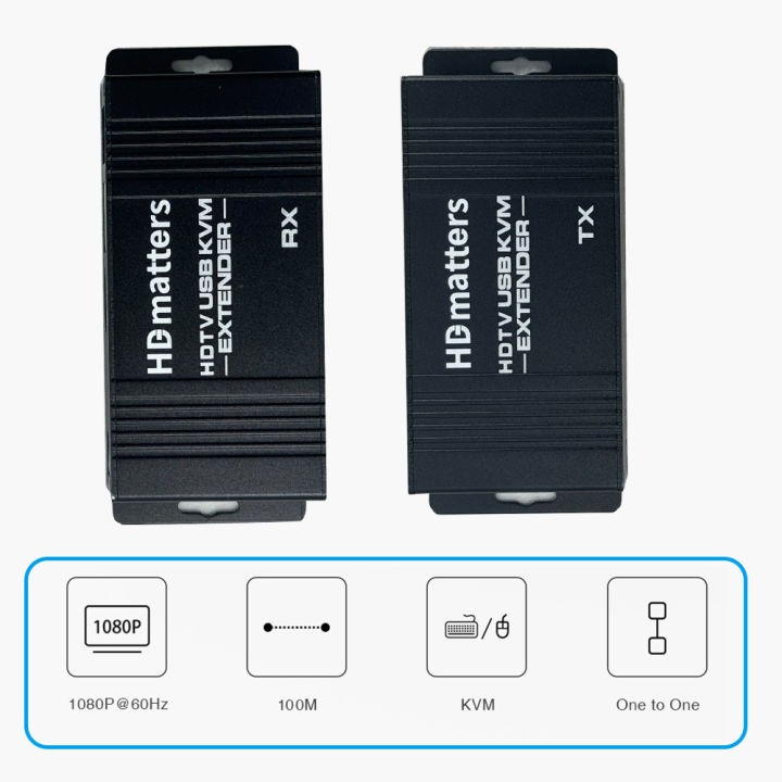 HDMI%20KVM%20Extender%20Over%20Cat5e/6%20Cable%20up%20to%2050M%20USB%202.0%20KVM%20HDMI%20Extender%20with%20HDMI%20Loop%20Out%20for%20PC%20Laptop%20Monitor%201080P&POC%20-%20Image%205