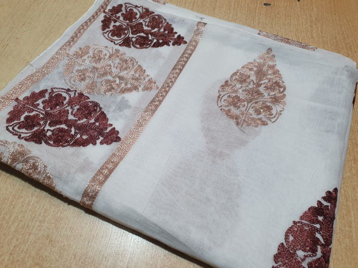 Summer Pure Lawn Embroidery Shawl for Women\Girls | Pure Lawn Chadar Embroidered for Ladies