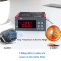 STC-1000 LED Digital Temperature Controller Thermostat for Incubator Refrigerator Thermoregulator Relay Heating Cooling 220V. 