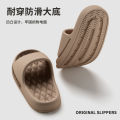 Men Trend New Summer Slippers Soft Non-slip Sole Cloud Sandals for Home Beach Indoor Outdoor. 