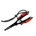 New outdoor multifunctional straight mouth black fishing pliers with open-loop control, stainless steel lure pliers, portable fi. 