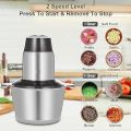 Electric Meat Chopper Machine - Electric food chopper - Qeema Machine - 3L Stainless Steel Bowl with Sharp Blades & Powerful Motor  High-Quality Electric Meat Grinder. 