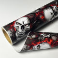 Skull Sticker Graffiti PVC Vinyl Wrap Film With Air Release Self Adhesive DIY Car Motorcycle Furniture Decoration Sticker.