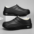 Waterproof Cotton Chef Shoes For Men Anti-Slip Work Footwear Warm Comfortable Kitchen Specialized Shoes With EVA Outsole.
