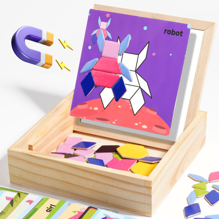 Geometric%20Magnetic%20Puzzle%20Shape%20Sorter%20Wooden%20Blocks%20Develop%20Imagination%20Safe%20Magnetic%20Puzzles%20Wood%20Tangram%20Geometric%20-%20Image%204