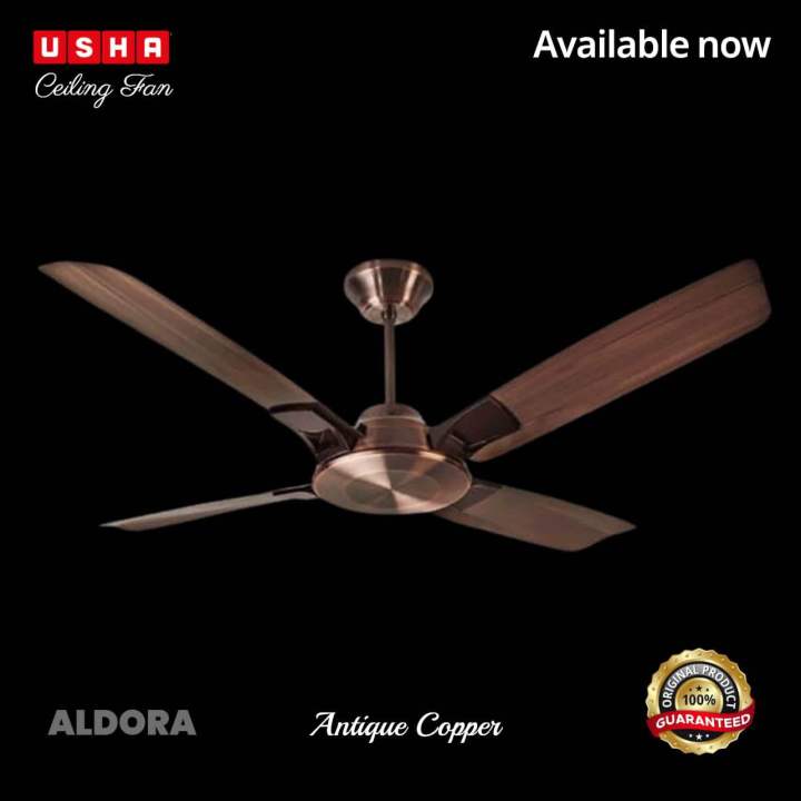 USHA Aldora 1320mm Premium Ceiling Fan (Antique Copper)