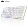 MageGee TS91 60% Wired Keyboard 61 Keys RGB Mini Portable Mechanical Feeling Membrane Keyboard for Windows Table PC Office. 