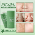 Green Tea Face Mask Stick – Natural Organic Clay Mask for Oil Control, Moisturizing, Brightening, and Acne Removal, 40g. 