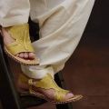 Peshawari chappal new fancy golden shoes Mianwali chapal. 