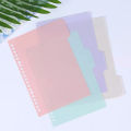 4 Pcs Colorful Separator Sheets A5 File Dividers Paper Dividers Loose Leaf Page Markers Binder Tabs Index Classified Labels. 
