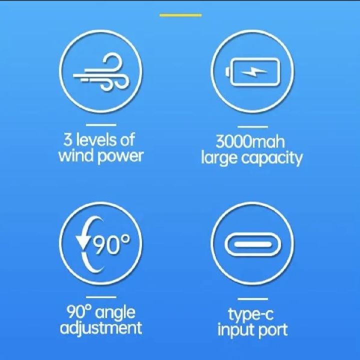 DP-7640%20Rechargeable%203000mAh%20Battery%20Three%20Speed%20Modes%20Up-Down%20Adjustable%20Fan%20With%20Mobile%20Holder%20-%20Image%206