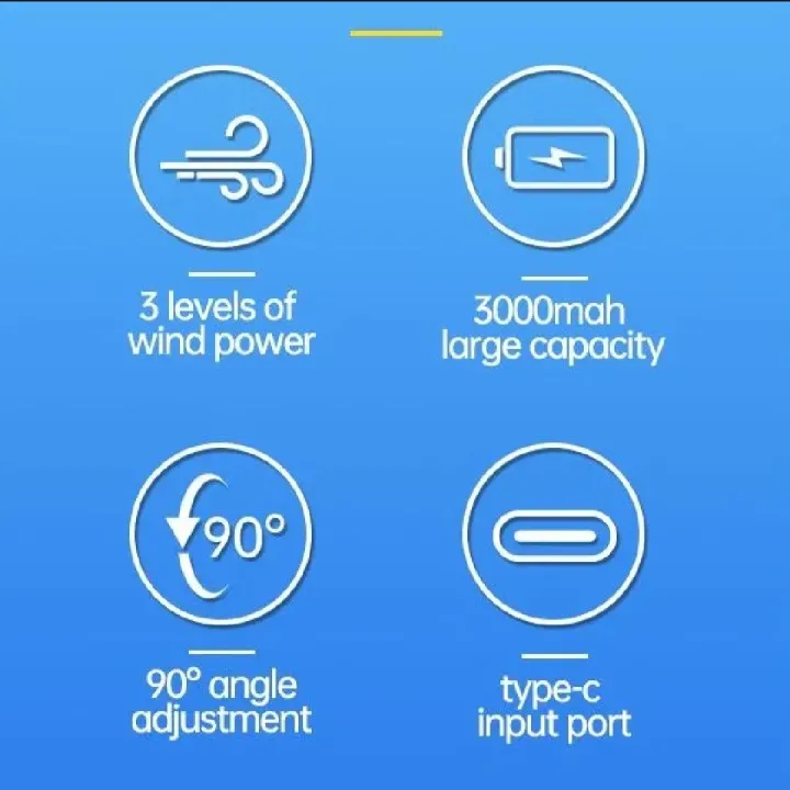 DP-7640%20Rechargeable%203000mAh%20Battery%20Three%20Speed%20Modes%20Up-Down%20Adjustable%20Fan%20With%20Mobile%20Holder%20-%20Image%206