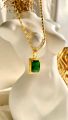 Therapy Nepal Gold Plated Emerald Venus Necklace For Women. 