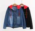 Women denim hoodie jacket. 