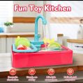 Kids Play Sink with Running Water - Toddler Sink Toy Set - Kids Toddler Sink with Upgraded Faucet, Automatic Water Cycle System - Baby Pretend Play Kitchen Sink Toy Dishwashing. 