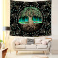VIKAMA Aurora Tree of Life Tapestry Tree Pattern Starry Sky Spiritual Retreat Meditation Space Wall Hanging Themed Room Decor. 