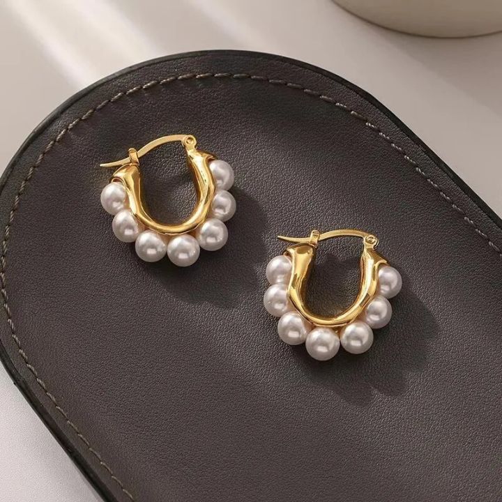 Stylish%20U-shaped%20Hoop%20Earrings%20Golden%20Elegant%20Imitation%20Pearl%20Earrings%20Wedding%20Party%20Luxury%20Accessories%20Women's%20%20K-%20-%20Image%205
