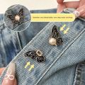 Butterfly Jeans Button Adjustable Clips For Pant Skirts Waist Tightener Buckle Snap Button Pants Pin Retractable Button Adjuster.