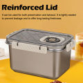 MTM 2200ml 304 Stainless Steel Food Storage Container Leak-Proof Airtight Bento Box with Lockable Clip Office Work Use. 