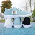 2025 Spring New Style Comfortable Casual Flat White Shoes Canvas Low-top Cross-strap Lightweight Sports Shoes for Women. 