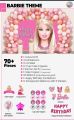 93pcs Barbie theme balloon decoration set kit for birthday party decoration ,Happy Birthday theme birthday accessories Happy Birthday decoration Happy Birthday Banner Happy Birthday Balloons happy birthday decoration for girls birthday decoration set. 