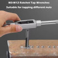 Adjustable Wrench with T Handle, Milling Tap, High Speed Steel Taps, Metric Screwdriver, Threaded Drill Stand, Hand Tool Set. 