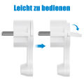 4 Schuko flat plug adapters with folding handles for replaceable wiring power plug male converter sockets, European standard. 