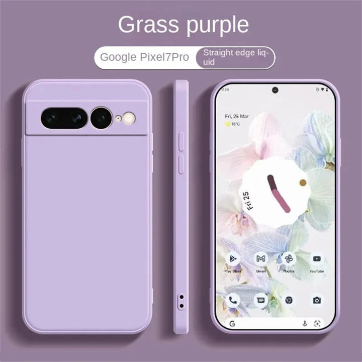 Liquid Silicone Soft TPU Case Google Pixel 8 Shockproof Cases For Cover Google Pixel8 Case Pixel 6A 7A 8A 6 7 Phone Case Bumper