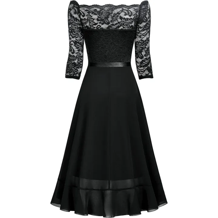 Evening%20Formal%20Dresses%20For%20Women%20Dark%20Blue%20Summer%20Dress%20Lace%20Irregular%20Large%20Skirt%20Wedding%20Guest%20Women%20Blouses%20Dressy%20Robe%20Femme%20-%20Image%205