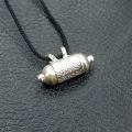 Silver Taweez With Black locket Thread, Sterling Silver Kavach Taweez, Silver Locket Pendant, Prayer Locket Necklace, Amulet Locket, Box Pendant. 
