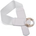 Women's Elastic Belt Corset Women Waist Belts Trend Gold Circle Buckle Waistband High Quality Stretch Wide Black Belt DT072.
