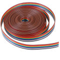 NEW 5 meters/lot Ribbon Cable 10 WAY Flat Cable Color Rainbow Ribbon Cable Wire. 
