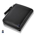 Avro Premium Half Zipper And Card Pocket Black Colour Wallet For Men Made By Cow Leather Money Bag For Men. 