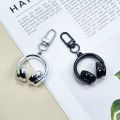 1PC Cute 3D Earphones Pendant Keychain Mobile Phone Chain Earphone Charm Backpack Hanging Decoration Accessories Gifts. 