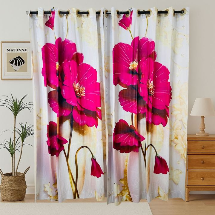 3D Design Curtains For Your Bedroom Window Set. Of 2 piece Curtains ...