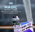 MAGIC ECONOMY PACK OF 3 MAGIC DEPOXY STEEL MAGIC EPOXY STEEL MAGIC 4 MUNUTE CLEAR EPOXY BEST QUALITY GLUE. 