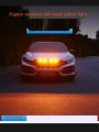 GMC Smoke  Front Grill Yellow LED Lights set of 04 pieces. 