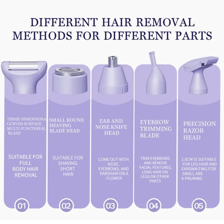 5%20in%201%20Electric%20Razor%20for%20Women%20Shaver%20Lady%20Shaver%20Body%20Hair%20Trimmer%20for%20Armpit%20Bikini%20Arm%20Leg%20Face%20Mustache%20Portable%20Painless%20-%20Image%203