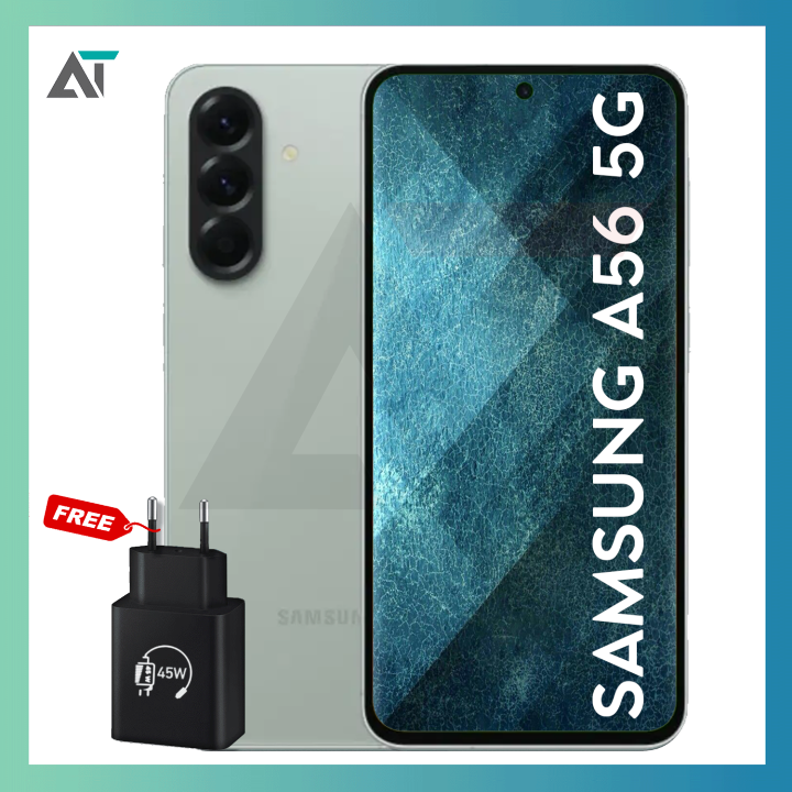 Samsung%20Galaxy%20A56%205G%2012GB%20RAM%20256GB%20ROM%20(With%2045w%20Super%20Fast%20Charger)6.7"%20FHD+%20Super%20AMOLED%20120Hz%20HDR10+%20Display%20%7C%20Android%2015%20One%20UI%207%20%7C%20Exynos%201580%20%7C%2050MP%20Triple%20OIS%20Camera%20%7C%2045W%20Fast%20Charging%20%7C%20PTA%20Approved%20-%20Image%202