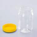 Set of 6 400ml plastic Jar Container/400g (ml) Plastic Peanut Butter Jars Packaging Bottle Jar Clear Round Containers Screw Lids/400ml pickle jar container/kitchen jar container/ kitchen container 400ml. 