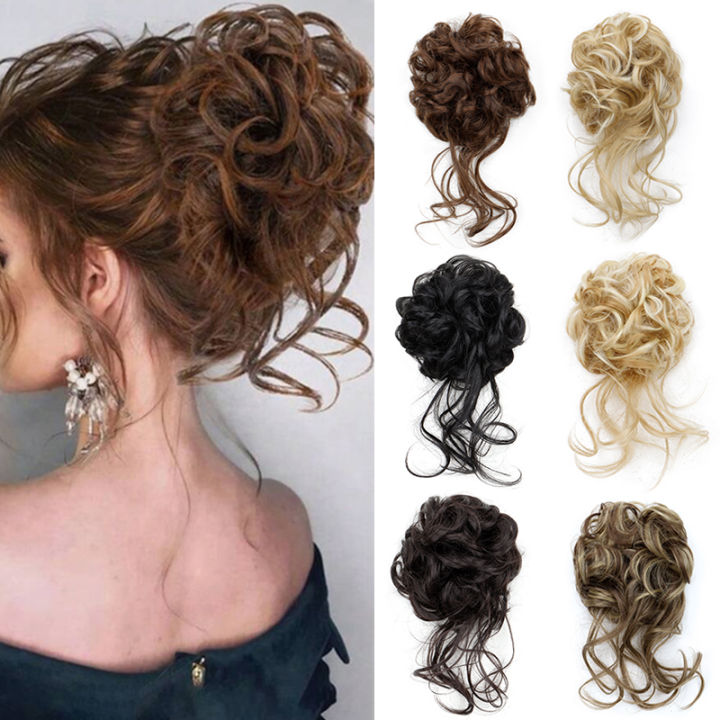 Synthetic%20Hair%20Bun%20Wig%20For%20Women%20Elastic%20%20Band%20Hair%20Extentions%20Chignon%20Heat%20Resistant%20Bun%20Black%20Brown%20-%20Image%202