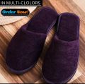 Cozy Comfort Cotton Slippers Unisex Anti-Slip Spa House Slides in Multiple Colors. 