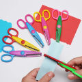 6pcs/Set Scissors Wavy Pattern Paper Cutter DIY Handmade Tools Paper Craft Kawaii Card Photo Scissors Kids Gifts Office Supplies. 