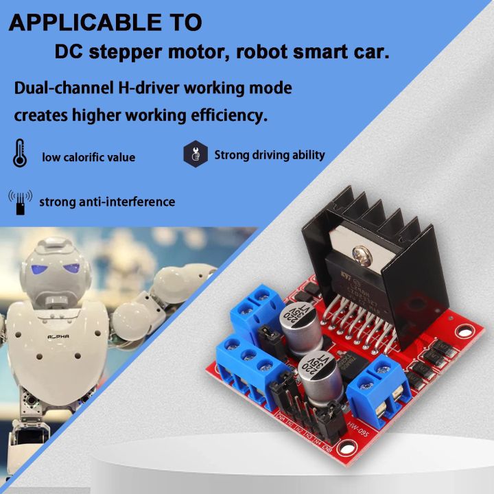 Drive Arduino L298N Motor Drive Controller Board DC Dual H-Bridge Robot Stepper Motor ...