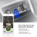 AUX Car Bluetooth Receiver,3.5mm Socket  5.0 Wireless Bluetooth Adapter,Audio Converter Mobile Phone Hands-Free Stereo. 